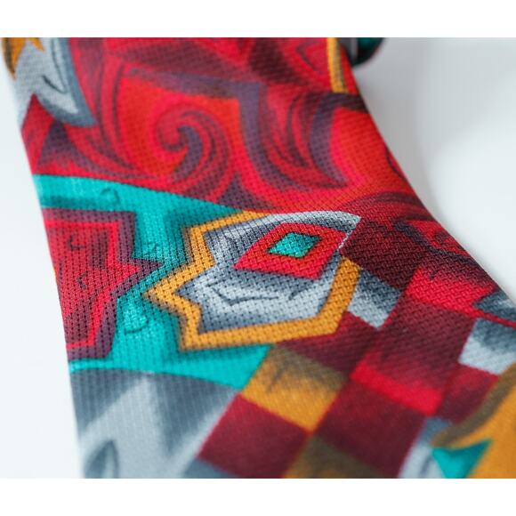 VTG Missoni Italy Silk Cubism Floral Bird Tie Retro Artsy Wedding Luxury Boho - Picture 6 of 14